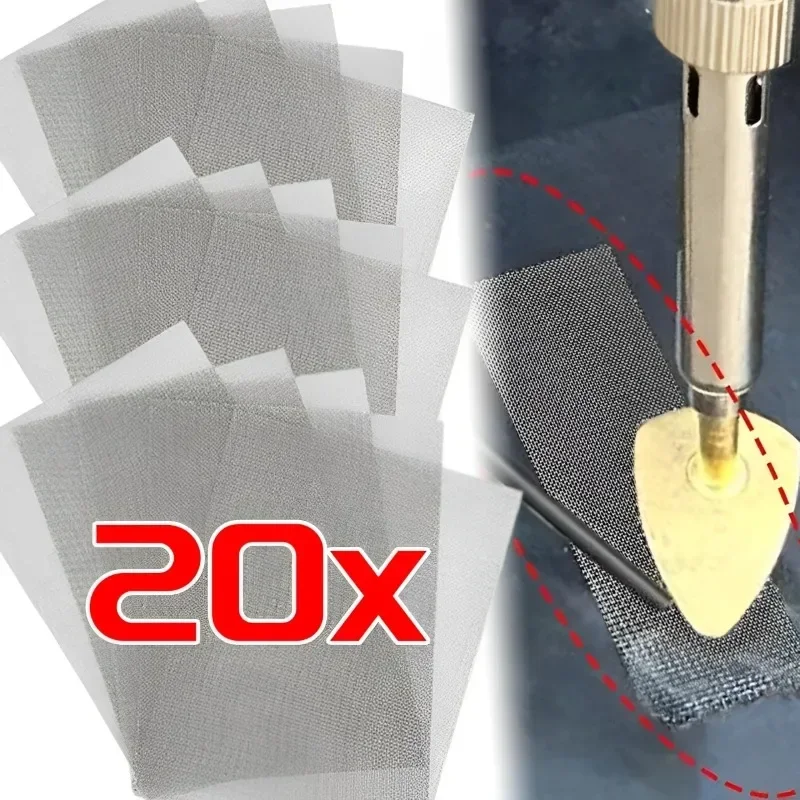 15x20cm Automobile Bumper Stainless Steel Repair Mesh Plastic Crack Repair Mesh Welding Wire Mesh Net for Bumper Body Hood Vents