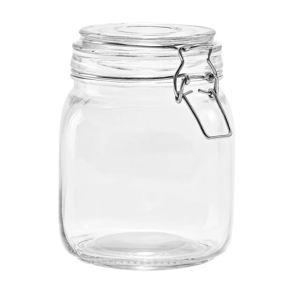 برطمانات تخزين زجاجية سعة 38 أونصة مع غطاء قفل، علب محكمة الغلق، حبوب البن، التوابل، الحبوب، تنظيم المطبخ