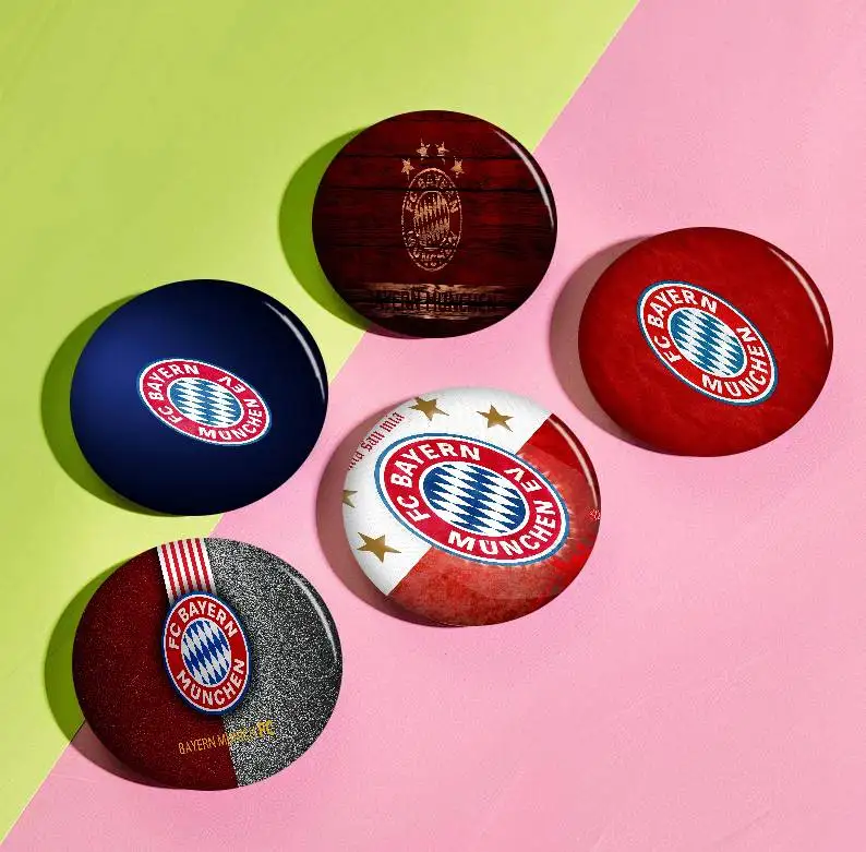 B-Bayern M-München Foto Broschen Kreative Runde Abzeichen Geschenke Pins 32/44/58mm