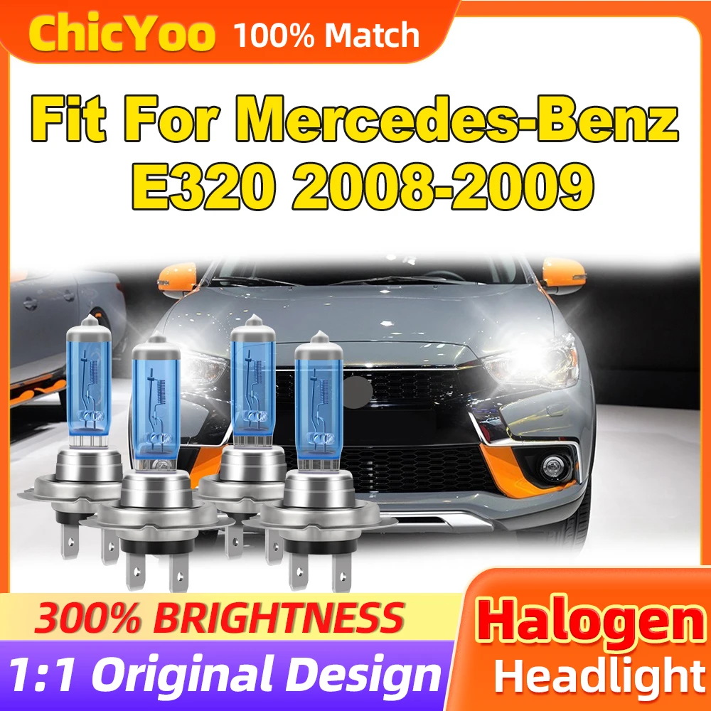 

Fit For Mercedes-Benz E320 2008 2009 24000LM Auto Halogen Bulbs 200W Canbus Car Headlights 12V 6000K High Low Beam Xenon Lamps