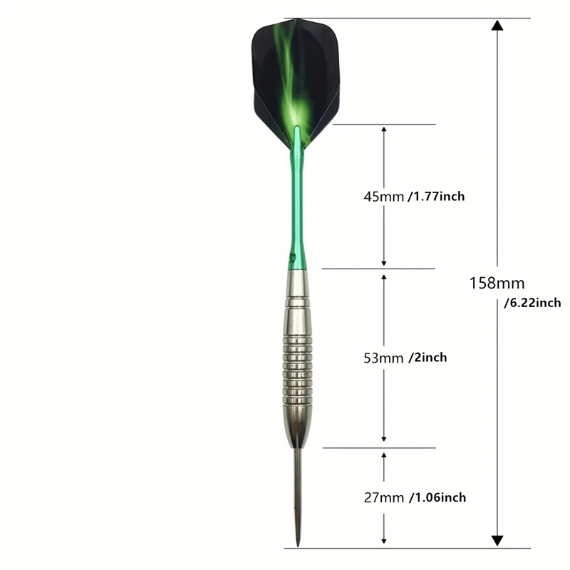 3/6 Pcs Steel Pointed Darts 22g Professional Throwing Silver Darts Barrel Aluminum Shafts Flights  Darts