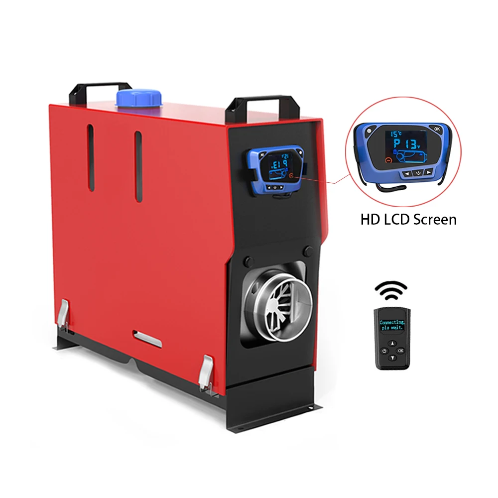 12V Parking Heater 8KW Aluminum Alloy Shell Integrated Single Outlet New Thermostat for RV/Truck Use 5L Fuel Tank 1-Year