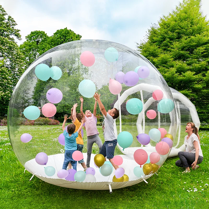 3m Inflatable Bubble House Dome For Kids PVC Outdoor Bubble Tent With Air Blower For Backyard Parties Birthdays Weddings Events