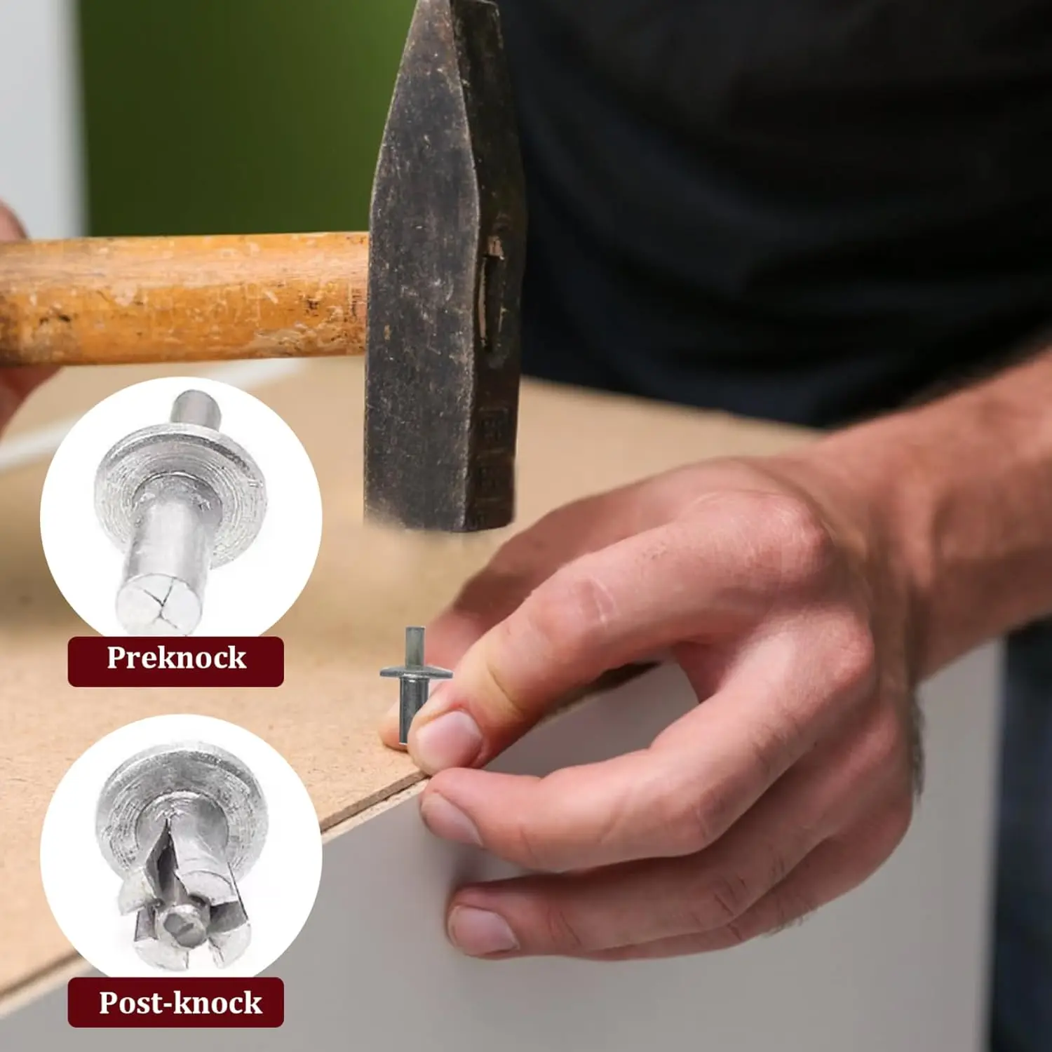 Алюминиевые заклепки для пирсинга с головкой для ногтей