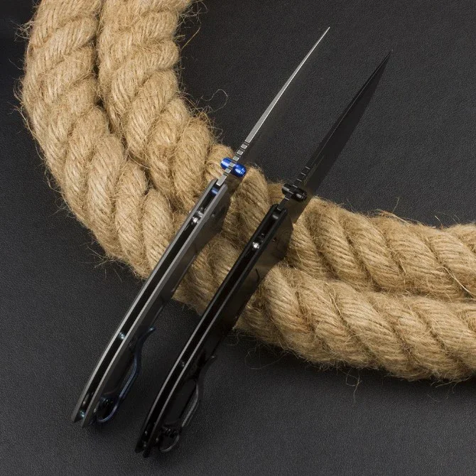 Couteau Pliant de Poche Papillon BM748 Lame M390, Manche en Alliage de Titane, DulHunting, Camping, Outil de Survie EDC, Opaque