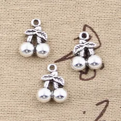 20pcs Charms Cherry 14x11mm Antique Bronze Silver Color Plated Pendants Making DIY Handmade Tibetan Bronze Silver Color Jewelry