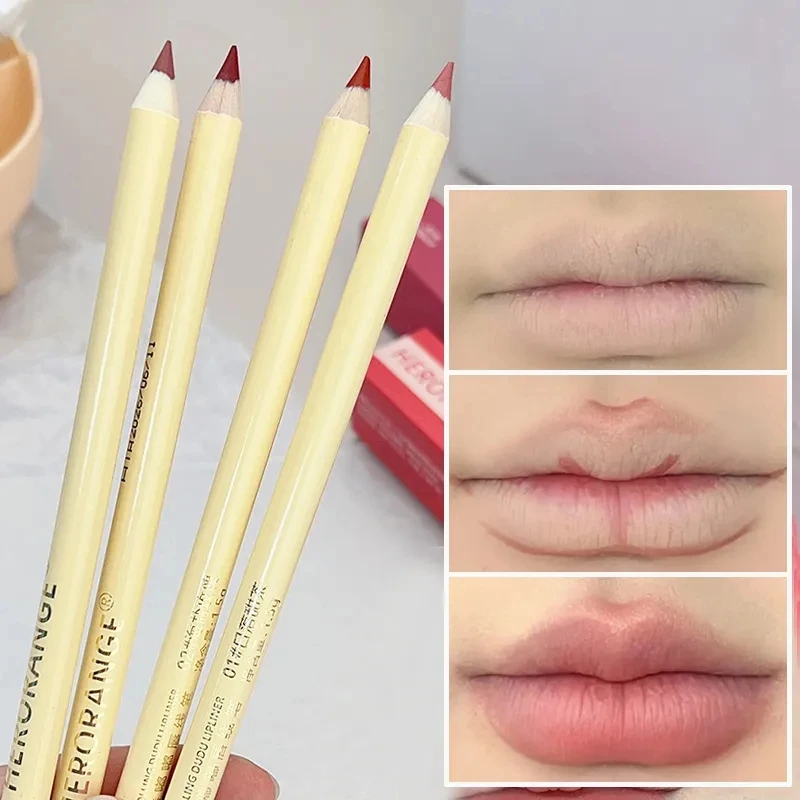 Waterdichte Matte Lipliner Lippenstift Potloden Non-Stick Cup Sexy Rode Contour Tint Hydraterende Langdurige Lip Liner Cosmetica