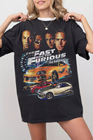 Fast 2 Furious Paul Walker Black T-Shirt Classic Cotton Brand Printed T-Shirt Men's Summer Casual Y2K Top Harajuku women clothes