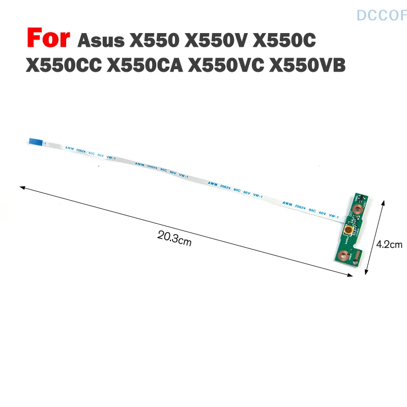 Original For Asus X550 X550V X550C X550CC X550CA X550VC X550VB Power Button Board With Cable Laptop Repairing Accessories