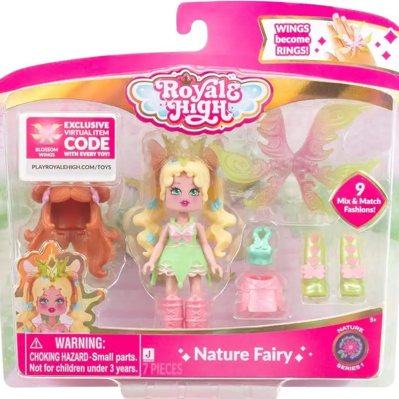 

High Fashion Doll Authentic Nature Fairy With Blossom Wings Virtual Game Code Mix Match Fashions Collectible Toy Outfits