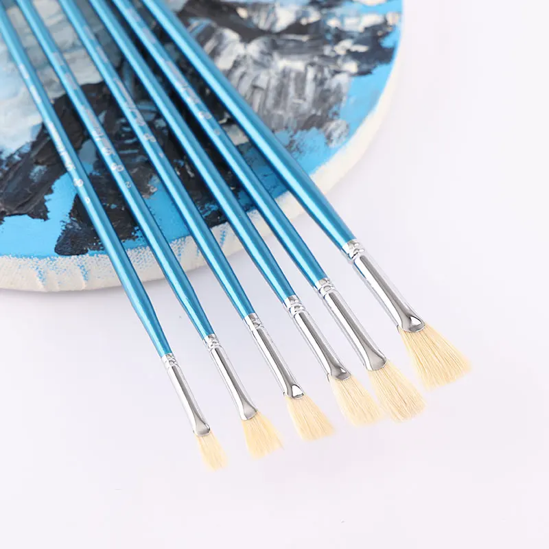 Fan-shaped Oil Brush Bristle Gouache Acrylic Oil Painting Watercolor Pen, Suitable for Beginners Art Students Artists Painting