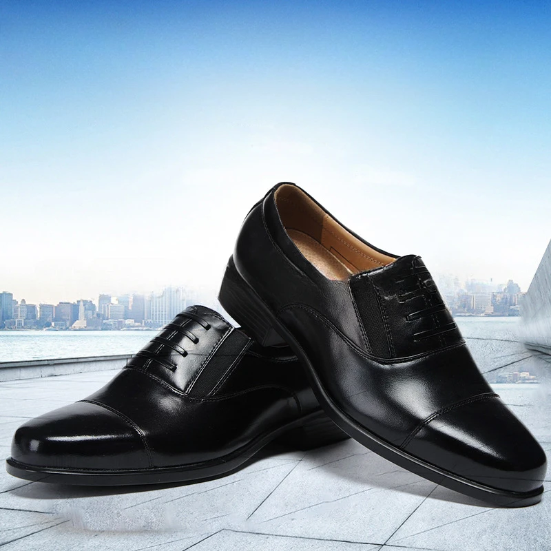 

Мужские кожаные туфли, повседневная обувь, деловые, износостойкие, удобные, водонепроницаемые, высокого качества, в деловом стиле
