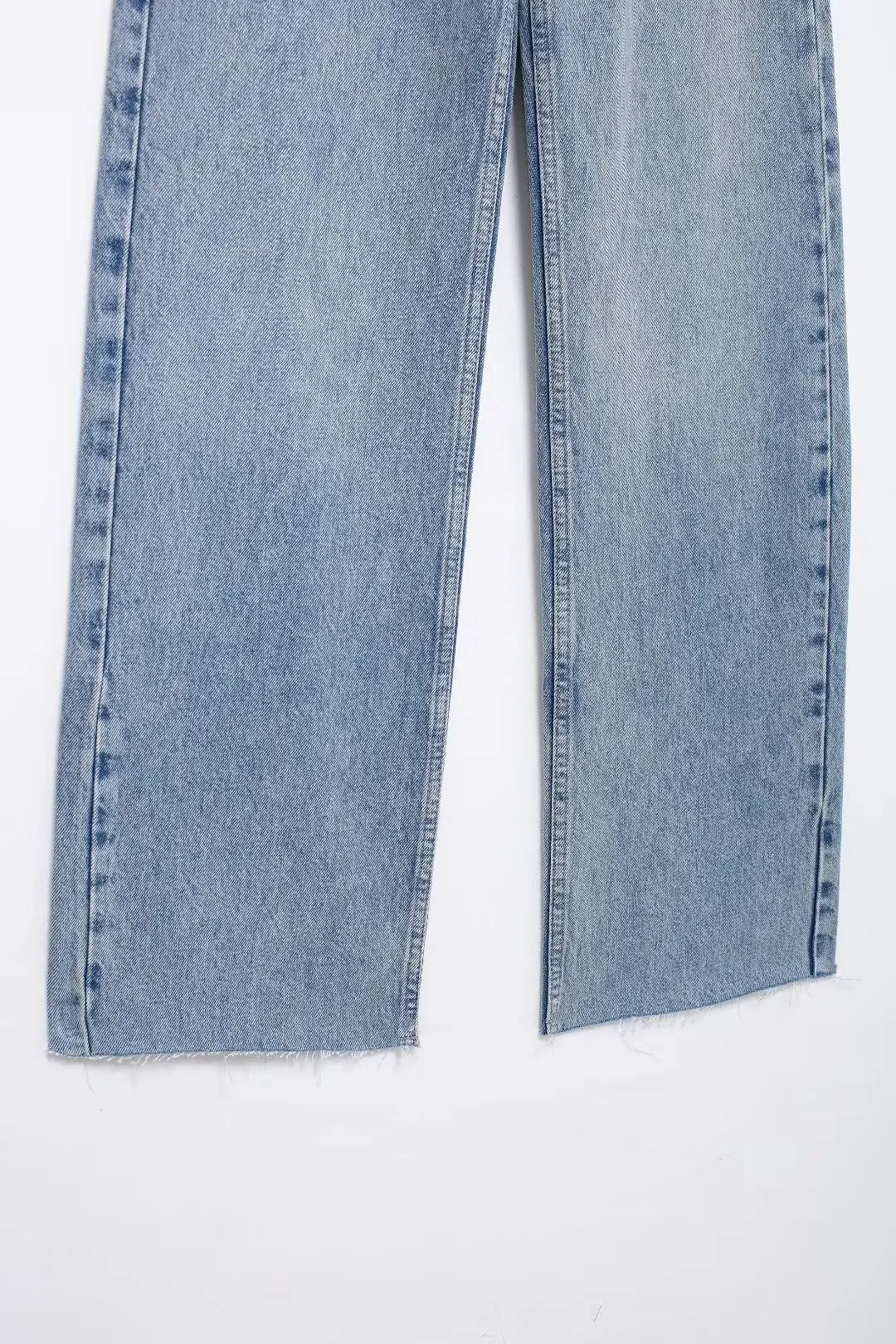 Jean droit taille haute chic pour femme, pantalon en denim femme, double taille, rétro, fermeture éclair, poche à mouche, mode, 2024