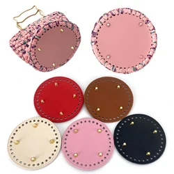 12 cm lederen tasbodems ronde PU lederen bodem voor gebreide tas DIY handgemaakte gehaakte bodem voor tasdeelaccessoires