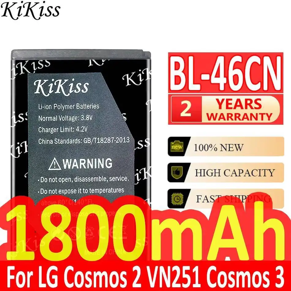 

Mobile Phone Battery BL-46CN 1800Mah For LG Cosmos 2 VN251 3 VN251S Wine Iii UN530 430G A340 F4 Mqnlq