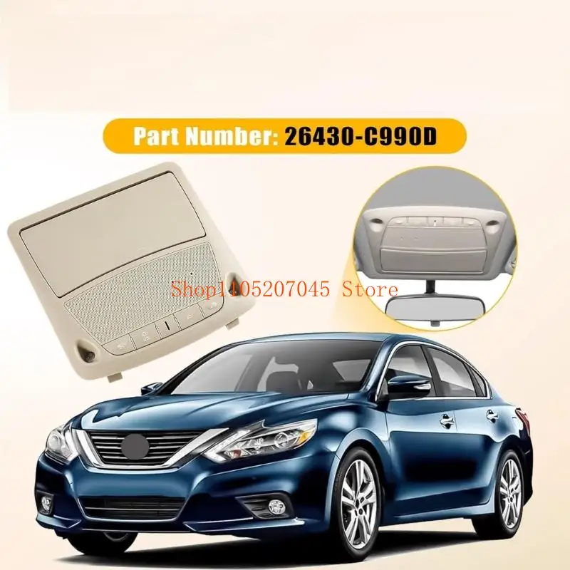37cd Car Interior Overhead Console Map Reading Light Lamp for 2013-2018 26430C990D 26430C990C 26430C990A Roof Light