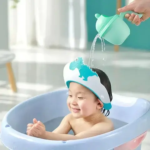 Children Bathing Shower Cap Hat Safe Shampoo Shower Bathing Bath Protect Soft Cap Hat For Baby Wash Bath Caps Cup Hair Shield