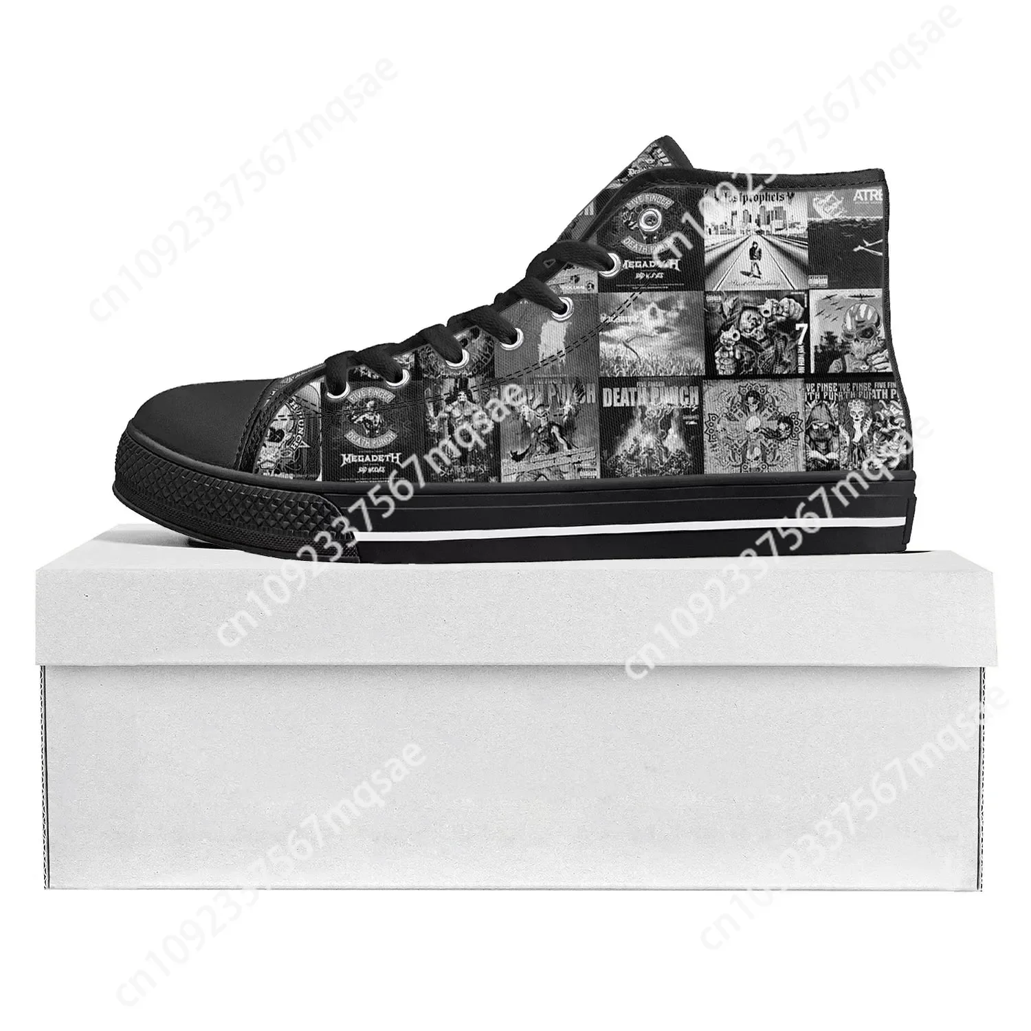 

Five Finger Death Punch Pop High Top High Quality Sneakers Mens Womens Teenager Canvas Sneaker Casual Couple Shoes Custom Shoe