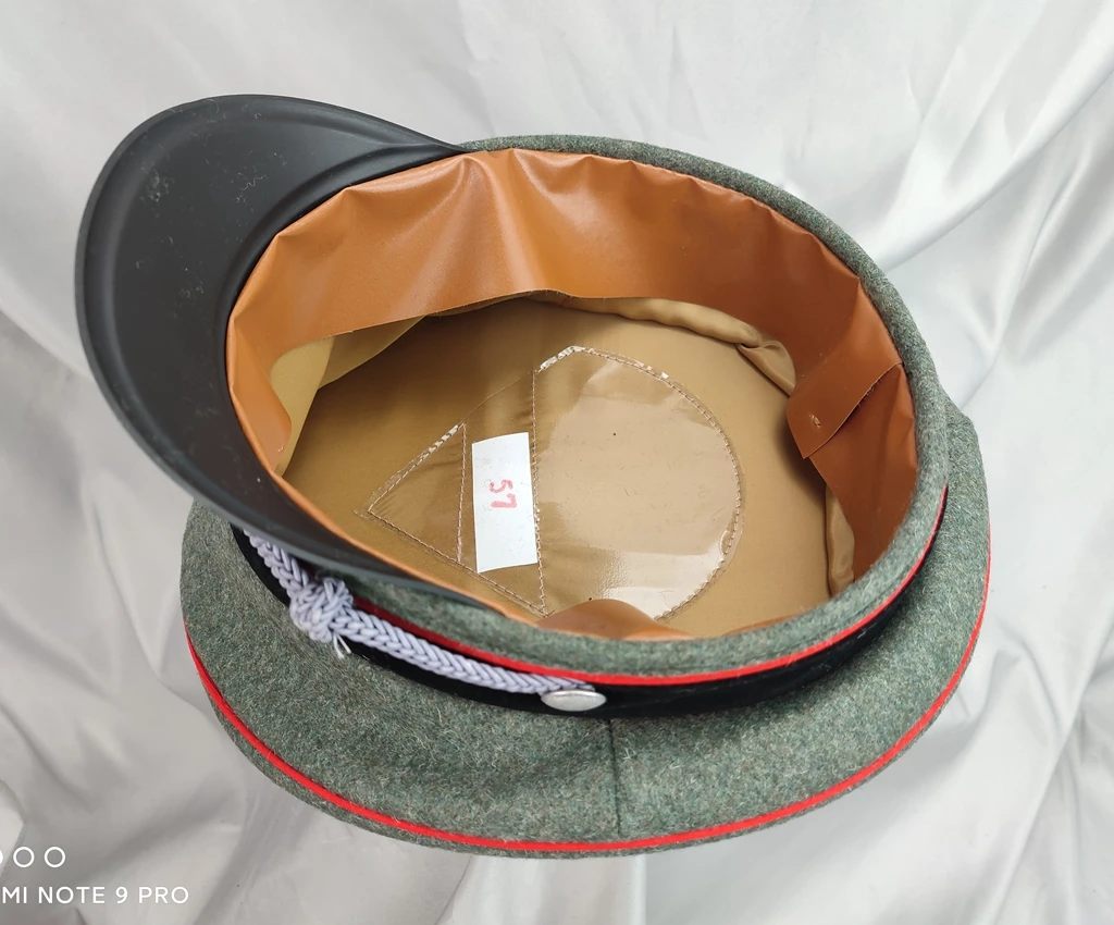 REPRO الحرب العالمية الثانية WW2 ضابط المدفعية الألماني قبعة بواقٍ للشمس قبعة عسكرية مع شارة سحب شارة