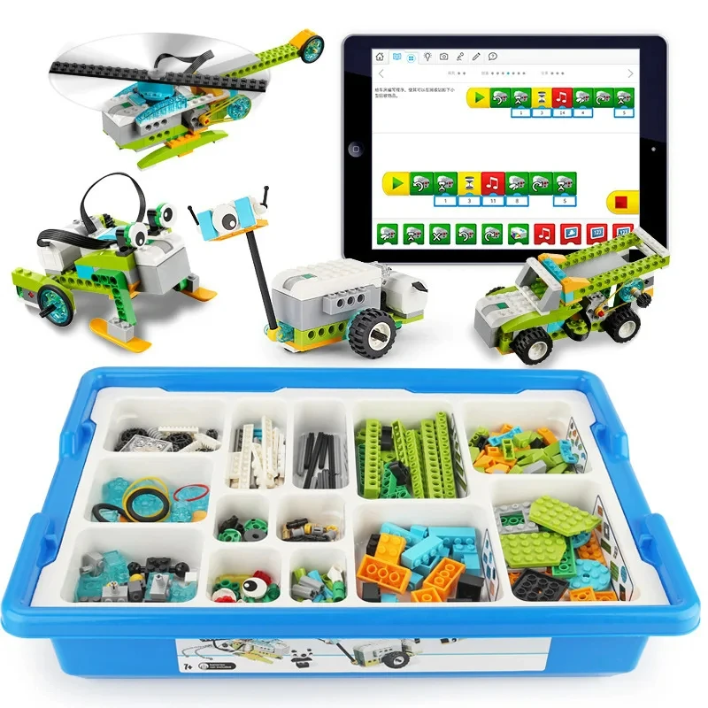 WeDo2 Robotics Construction Bulk Bricks Parts Building Blocks Compatible with High-Tech EV3 45300 Wedoing Educational DIY Toys