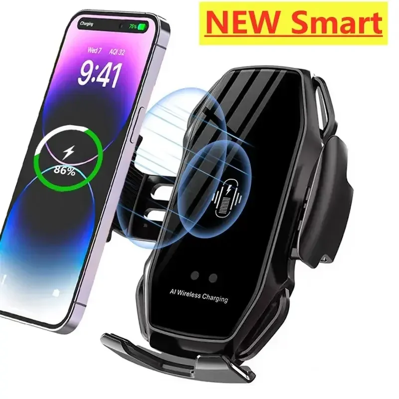 Car Wireless Charger Auto Car Phone Holder Mount 30W Fast Car Wireless Charging Stand for iPhone 15 14 13 Samsung S23 S22 Xiaomi