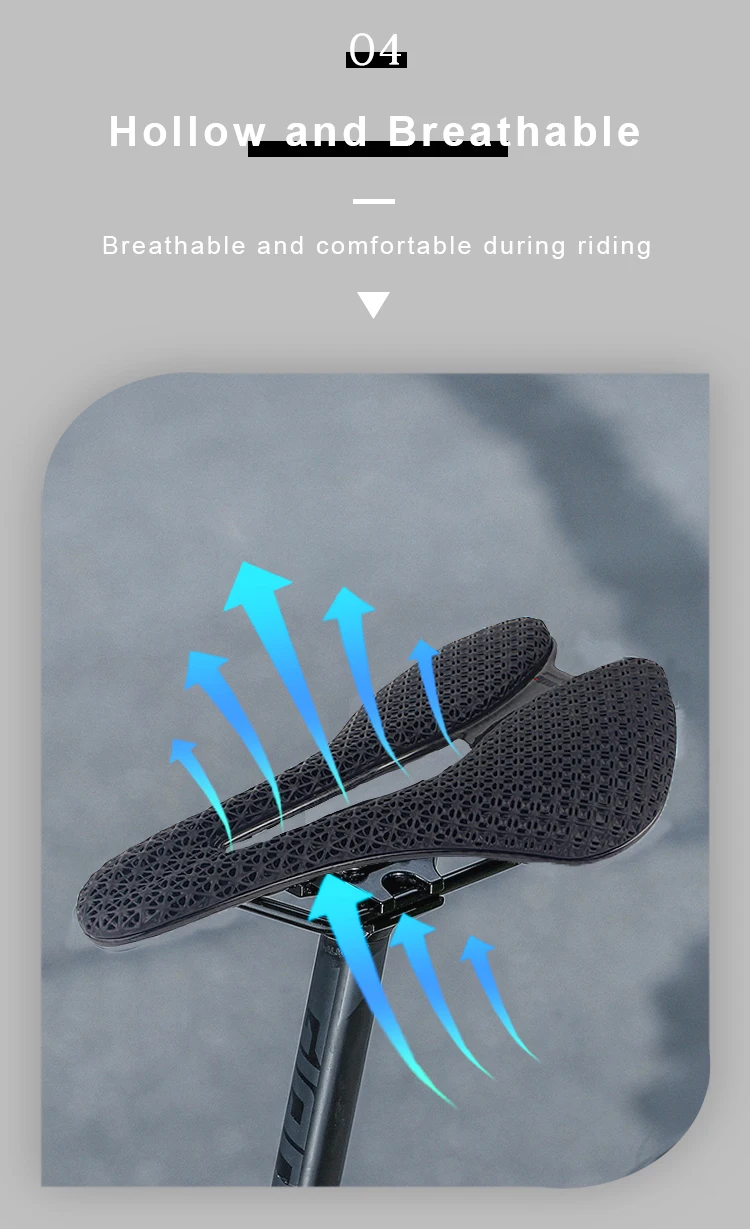 ODI Kohlefaser-3D-Druck Fahrradsattel Ultraleichtes und atmungsaktives hohles Wabenkissen Weicher Sitz für Rennrad/Rennrad/MTB – Detail 7