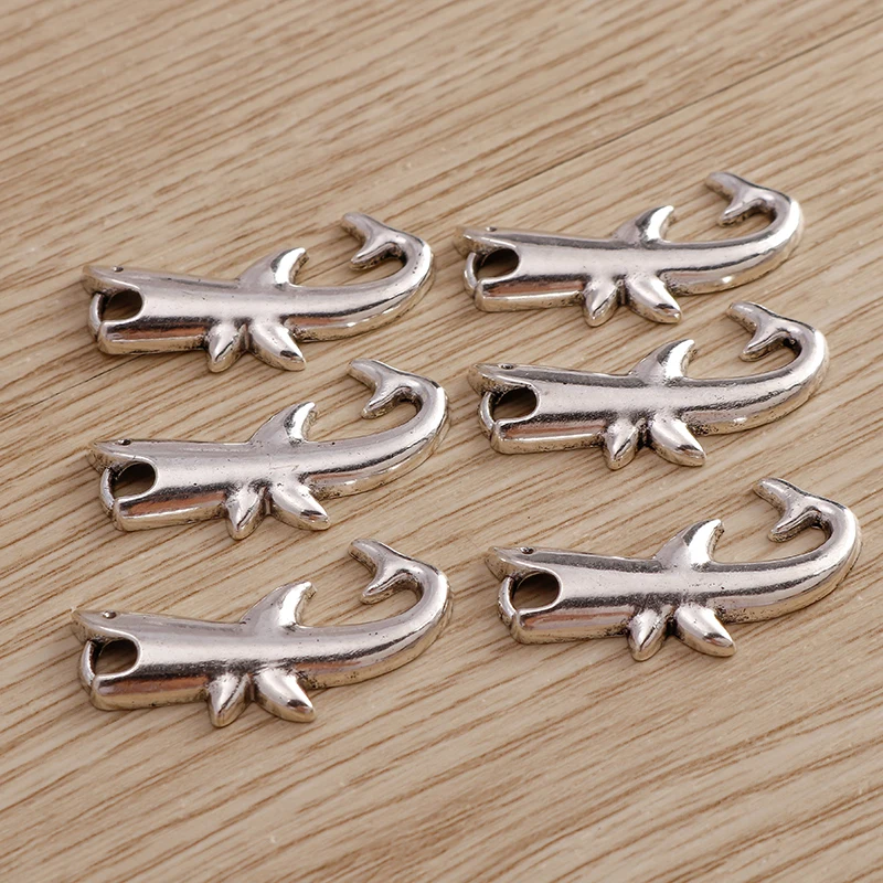 

Tusember 20Pcs Alloy Shark Charms Tibetan Silver Color Shark Pendants DIY Handmade Antique Jewelry Making Accessories