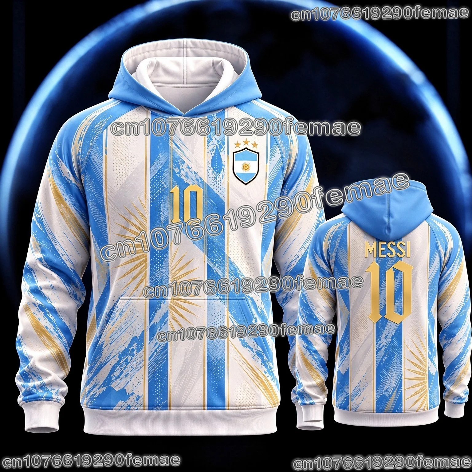 Lionel Messi #10 Argentina Football Legend Tribute Hoodie Men Women 2026 Long Sleeve Pullover Y2K Casual Street Fashion Clothing