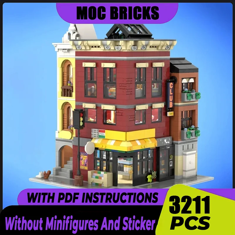 Moc Building Blocks Deli Store and Restaurant -Jazz Club Model Technology Bricks Christmas DIY Assembly Toy Construstion Gift