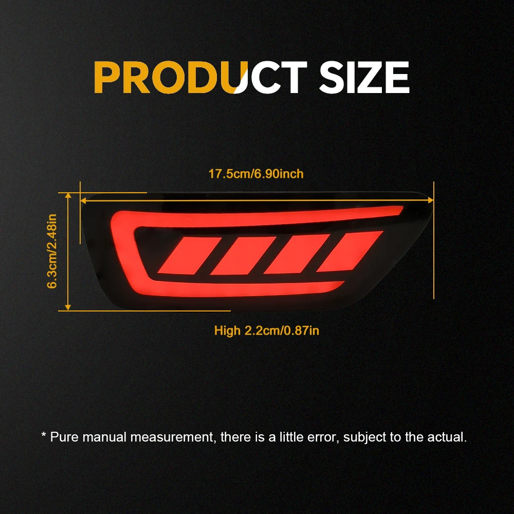 2 قطعة المصد الخلفي عاكس مصباح ليد خلفي اكسسوارات السيارات أضواء الفرامل تتدفق بدوره إشارات صالح ل جيب جراند شيروكي 2011-2022