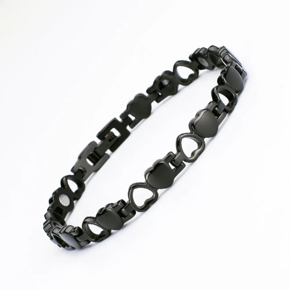Fashionable Heart Shape Health Magnetic Bracelet Anti Radiation Magnetic Germanium Bangles Women Girls Bangle Birthday Gift