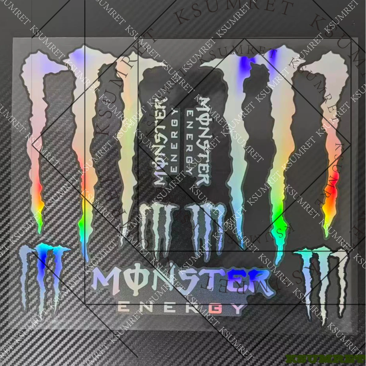 ليزر الوحش الطاقة دراجة نارية ملصقات الفينيل شعار خزان لياماها R1 R3 R6 هوندا CBR600RR 1000RR HRC سباق #3