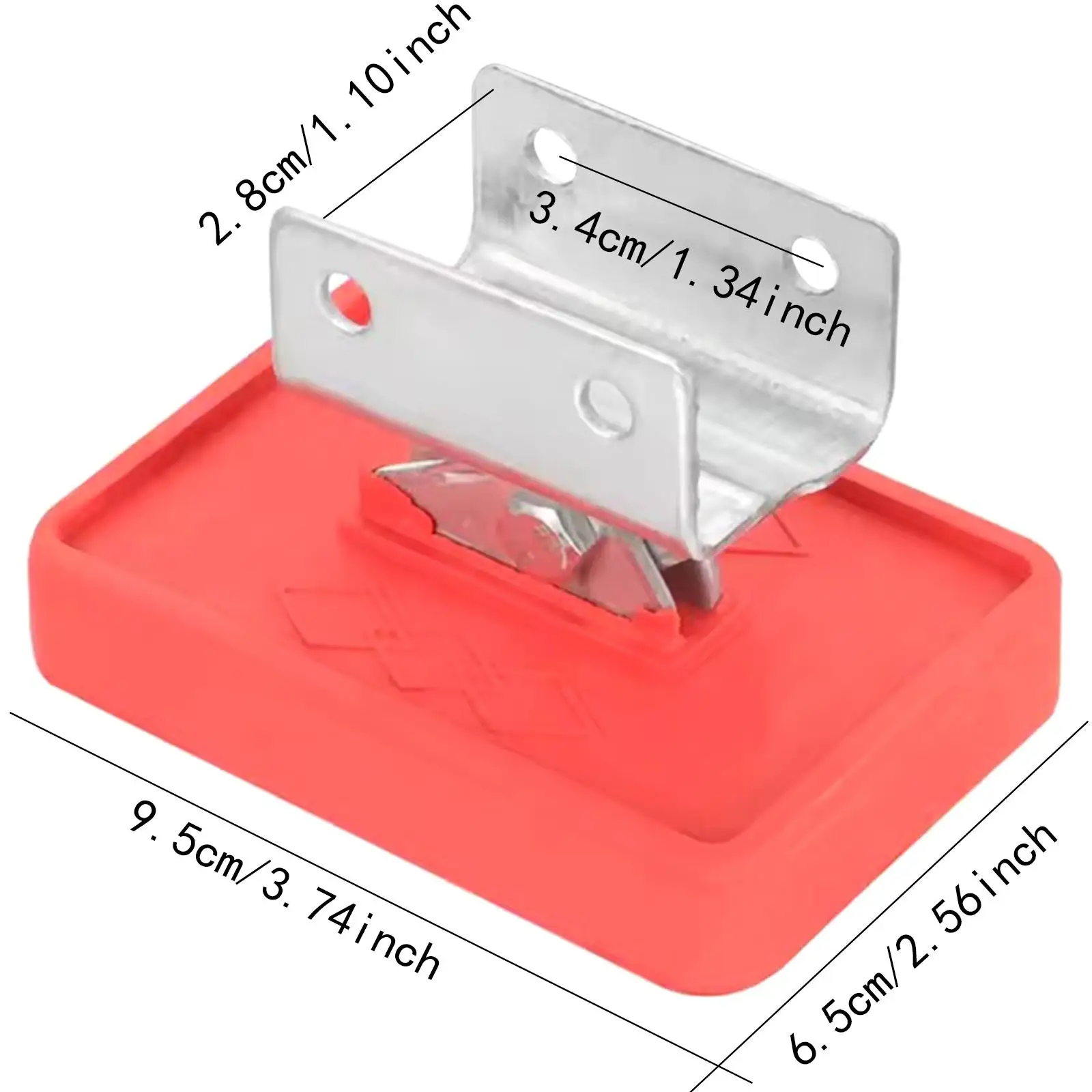 Ladder Foot Cover Wear Resistant Rubber Metal Mat Replacement for Attic Folding Ladder Accessories Anti Slip Support