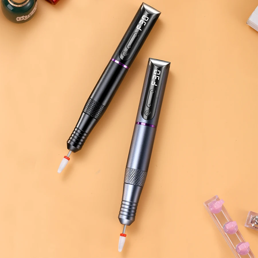 Wireless Nail Drill Pen USB Nail File Polishing Pen Rechargeable Nail Drill Machine Portable Manicure Drill Salon Tool