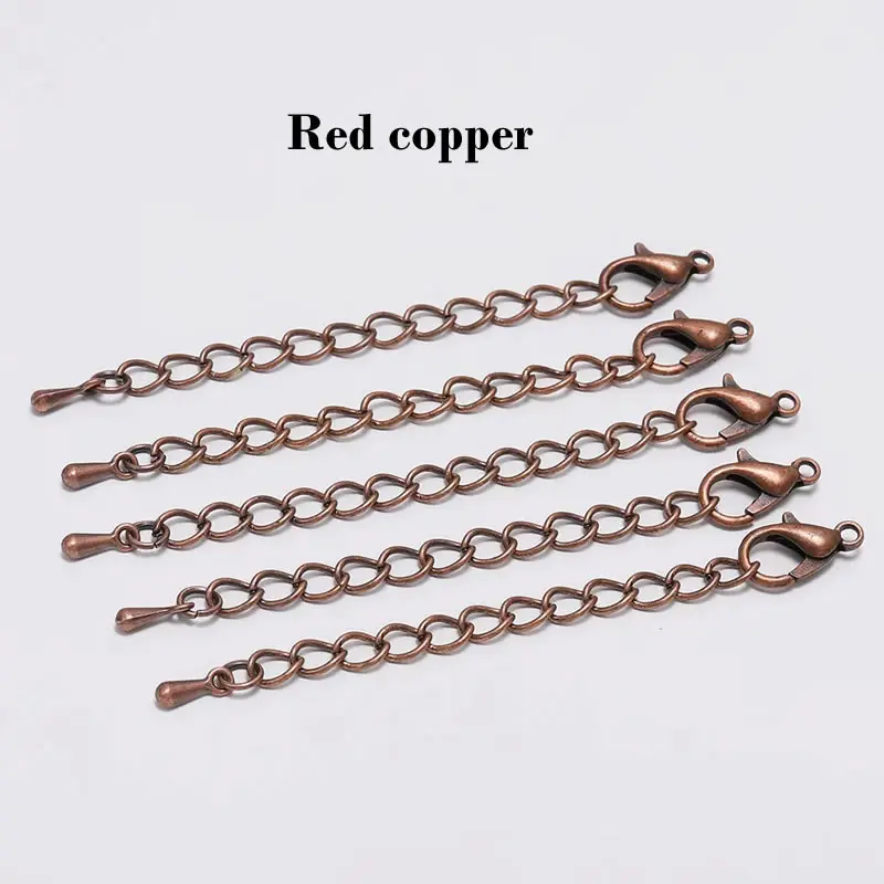 10 teile/los Edelstahl Erweiterte Verlängerung Schwanz Kette Karabiner Stecker Für Armband Halskette Schmuck Machen – Detail 8