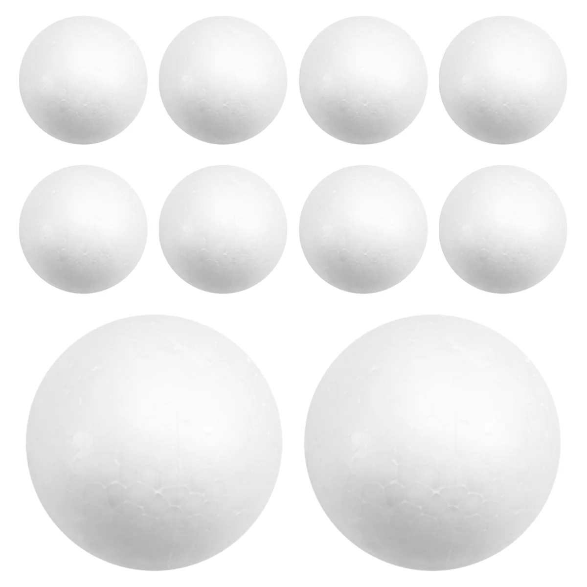 A39M 10 x рождественские украшения, моделирование, ремесло, шарик из пенополистирола, 6 см --- белый