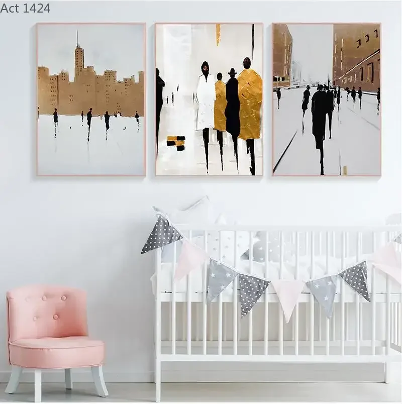 Abstract British s Prints Modern Canvas Art Ins Wall Art Pictures for Living Room Home Decor Nordic Black White Painting