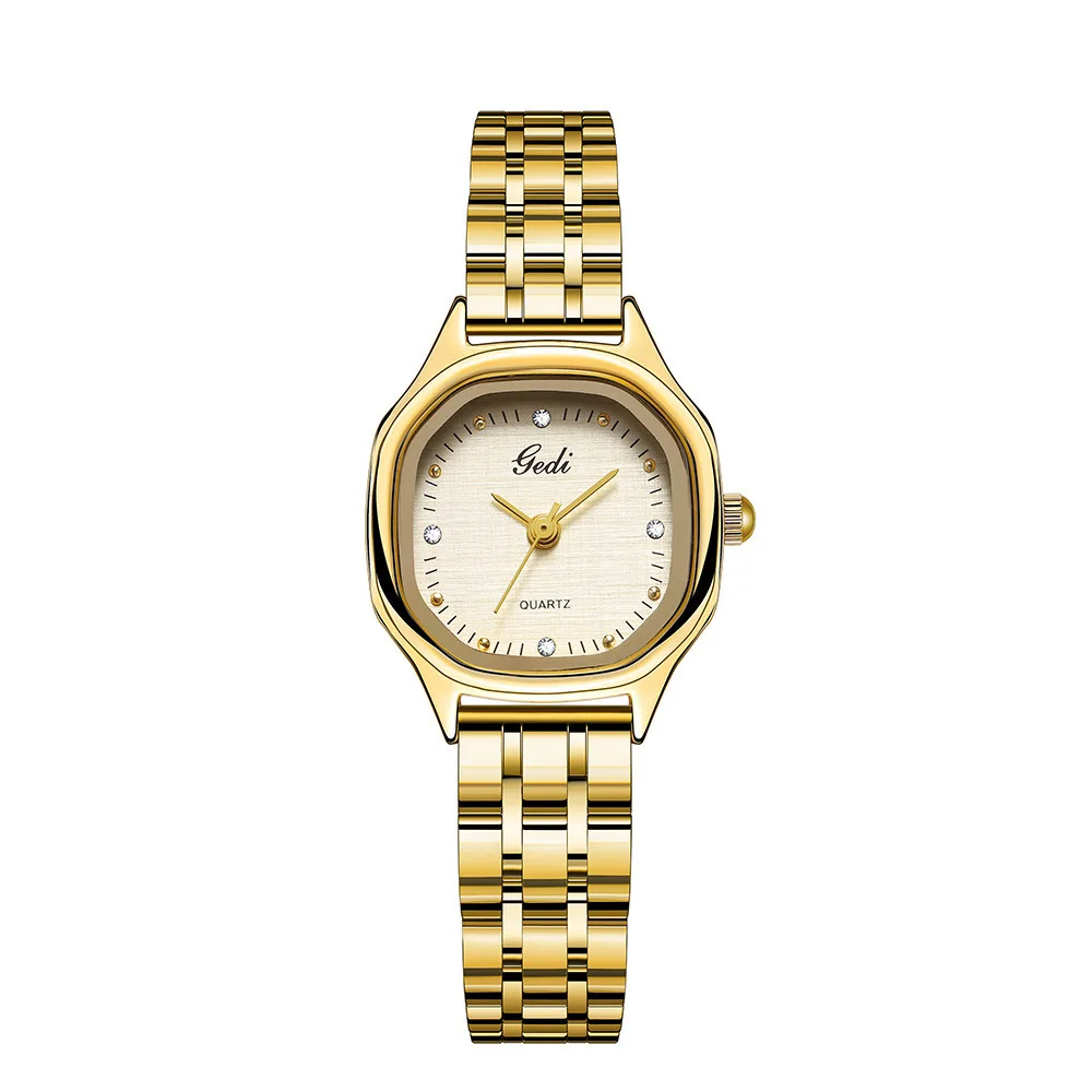 

Стильные и компактные тканевые нишевые женские водонепроницаемые кварцевые часы из нержавеющей стали с двойной кнопкой и бабочкой