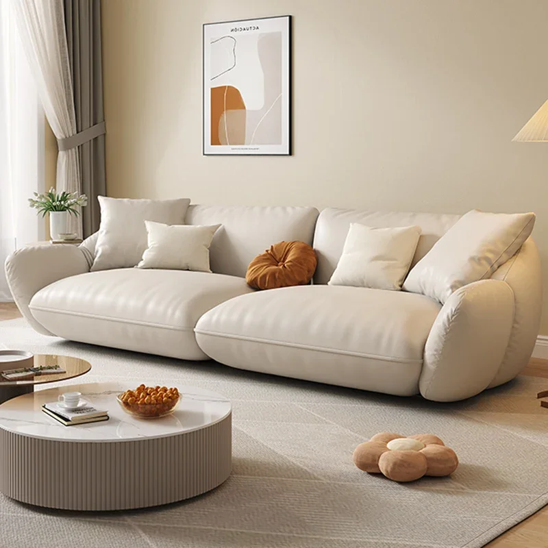 Nordic skórzana Sofa modułowa segmentowy luksusowy zestaw salon ergonomiczne krzesło Modern Classic dom umeblowanie Divani Soggiorno