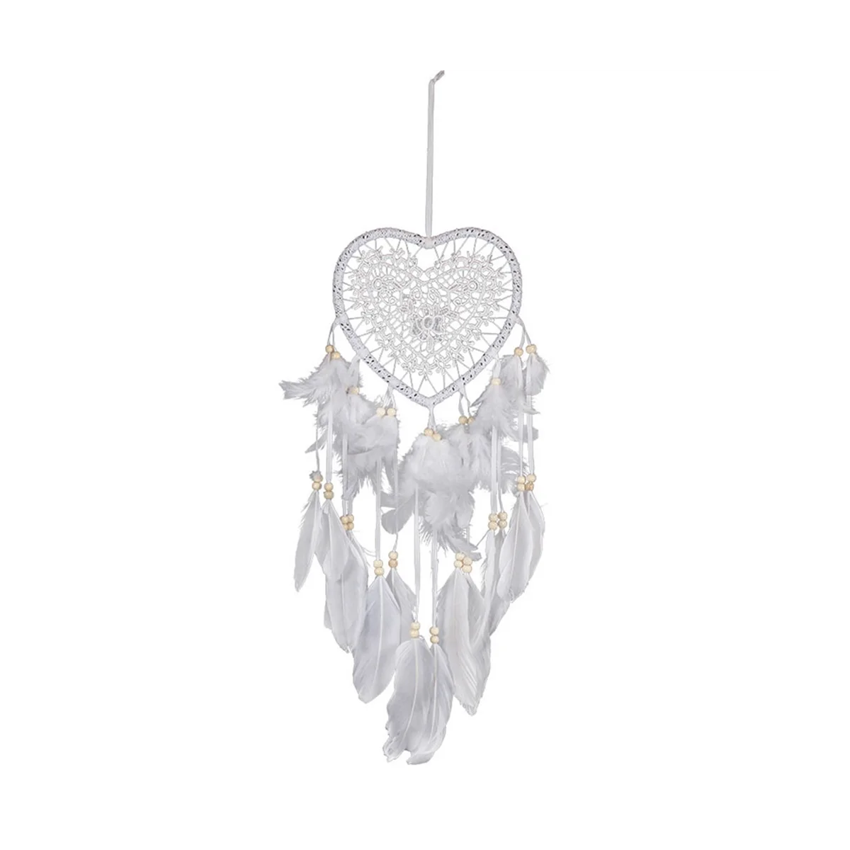 

Heart Boho Dream Catcher, with LED Light Heart-Shaped Dream Catcher Pendant Boho Style Decoration for Girls Gifts