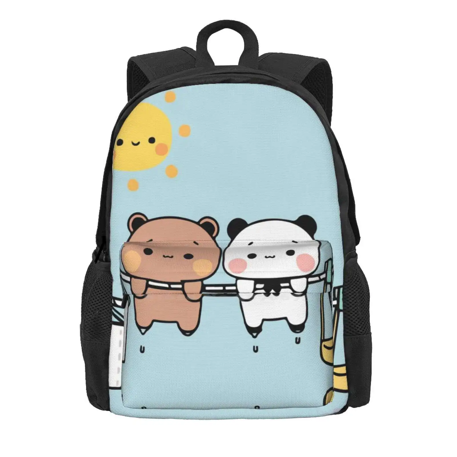 Panda Bear , Bubu Dudu Hot Sale Backpack Fashion Bags Baby Bears Baby Panda Cute Panda Bear Case Color Beautiful Cheap Black