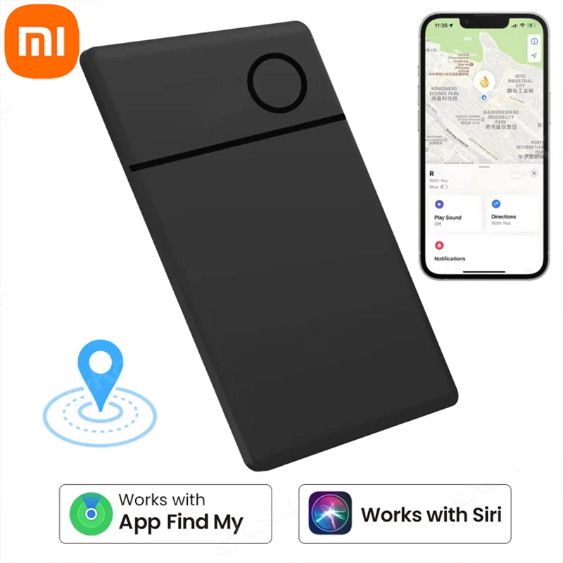 Xiaomi Wireless Smart Card Wallet Tracker Work with Apple Find My App Back Cover Icard Tag for Iphone Airtag ID Card Finder IP67