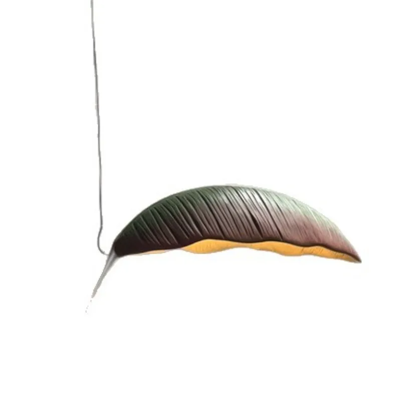 Villa living room light special-shaped leaf shape atmospheric resin chandelier