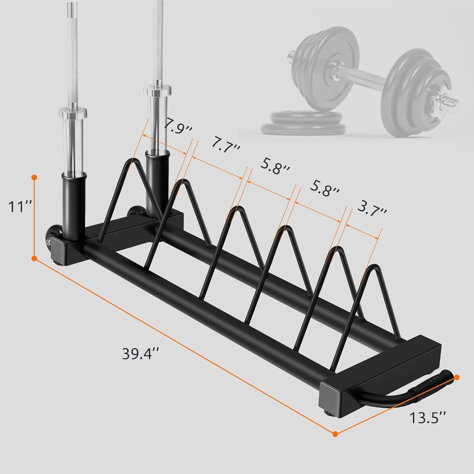 Weightlifting Barbell Sheet Shelf Dumbbell Rack Sporting Goods Dumbbell Rod Storage Rack