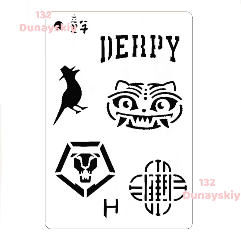 استنسل طلاء الوجه لشخصية الرسوم المتحركة Kpop Huntrix Rumi Mira Zoey مكياج كوسبلاي Kawaii لحفلات الهالوين وأعياد الميلاد #5