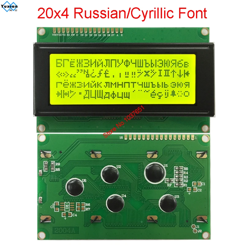 2004 20x4 Cyrillic Russian Font Character Lcd Display I2C IIC