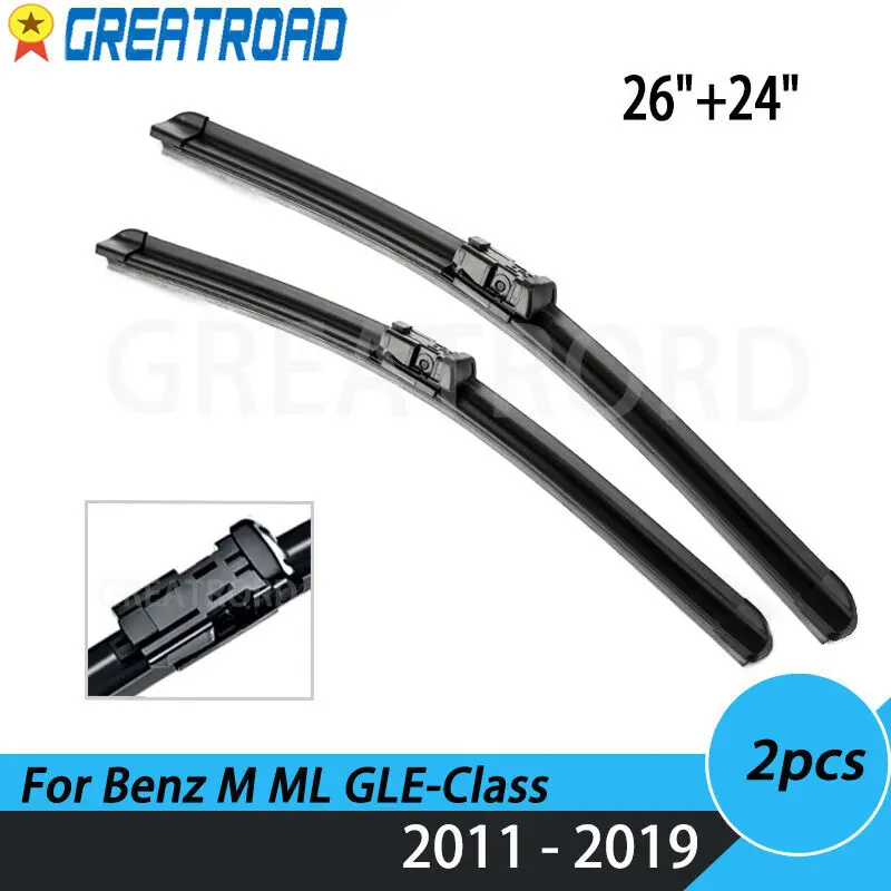 Wiper LHD Front Wiper Blades For Mercedes-Benz M ML GLE Class W166 X166 Windshield Windscreen Front Window 26