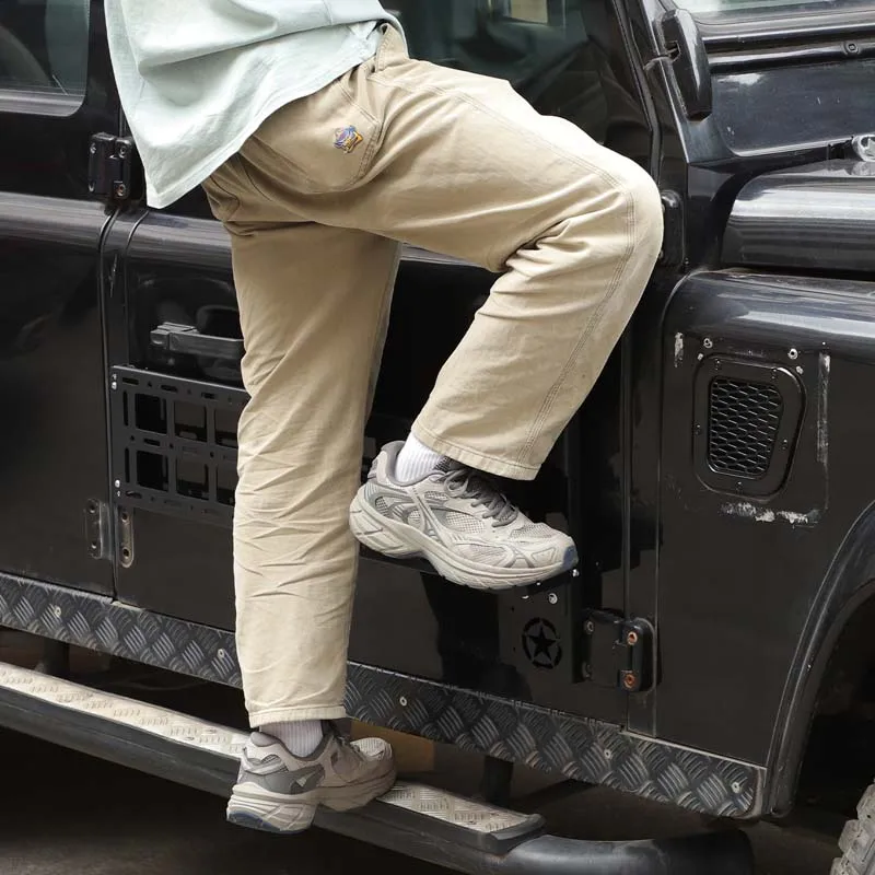 لاند روفر المدافع 90 110 130 الكربون الصلب باب السيارة للطي المفصلي خطوة القدم دواسة حامل سقفي السيارة خطوة الملحقات الخارجية #5