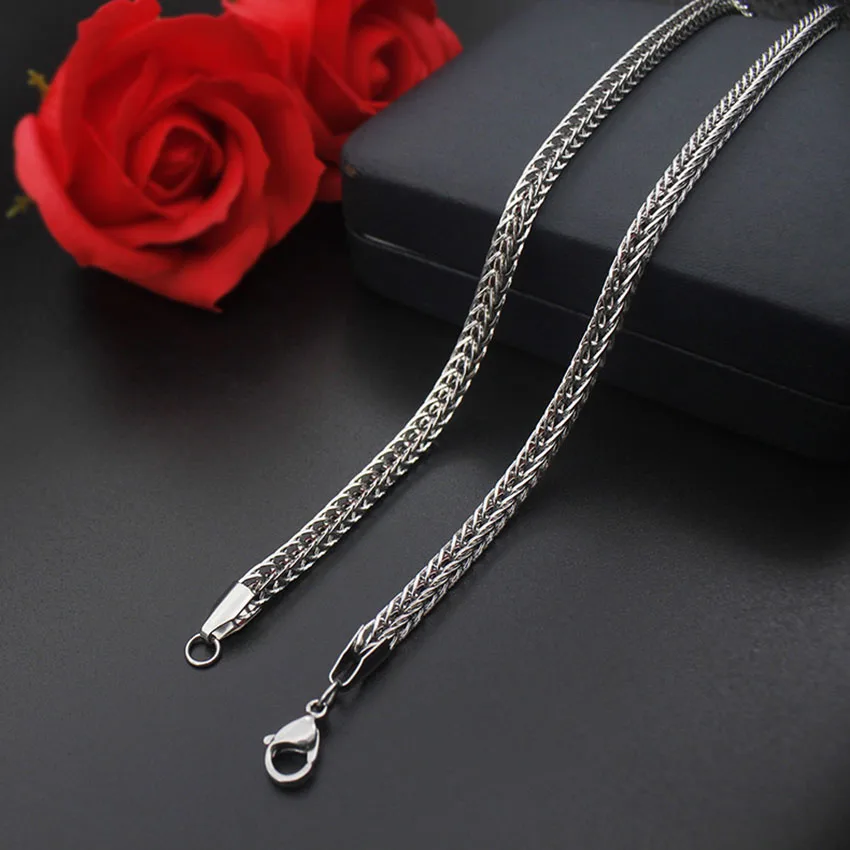 Fashion New Titanium Steel Necklace Foxtail Chain Stainless Steel Jewelry Multilayer Necklace Hot Sale