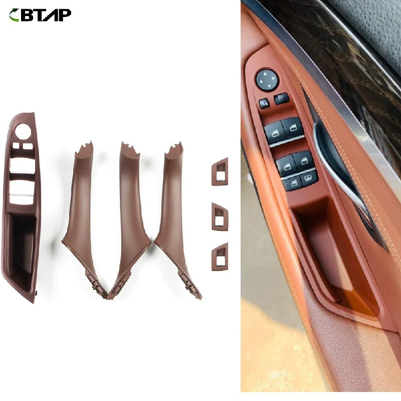 

BTAP New 7Pcs Left Hand Drive RHD ForBMW 5Series F10 F11 Car Interior Inner Door Handle Panel Pull Trim Cover 51417261933